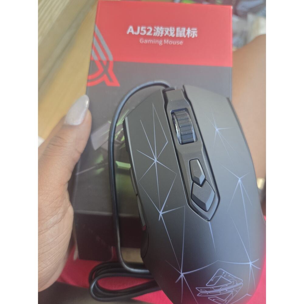 FIRSTBLOOD ONLY GAME. AJ52 Watcher RGB Gaming Mouse, Programmable 7 Button LED